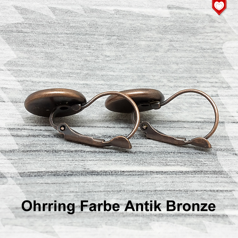 Ohrring Farbe Antik Bronze 12mm