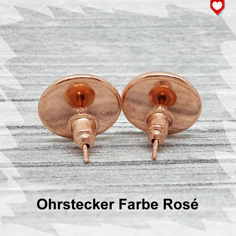 Ohrstecker Farbe Rose 12mm