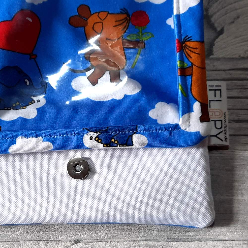 Schultertasche Umhängetasche Maus – KIDS mit FLAPY Tasche Schlüsseltasche AMANOSA Die Blau